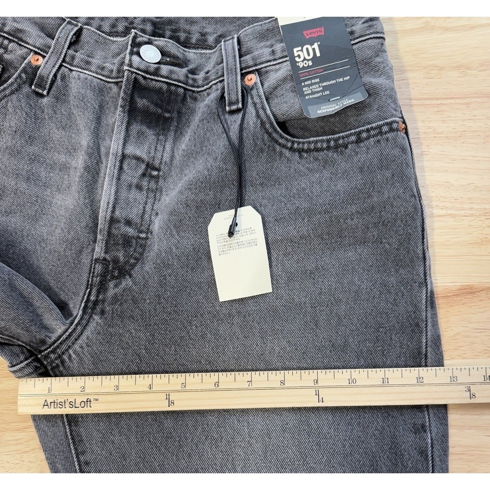 Levi's Premium 501 90's Jean Women's 29x32 Straight Leg Mid Rise Modern Big E - Picture 15 of 16